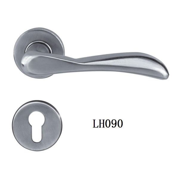 Solid forged rossette stainless steel door handle
