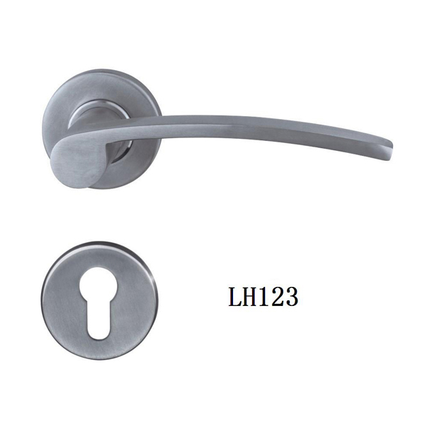 Polished Stainless Steel Solid Lever Door Handle