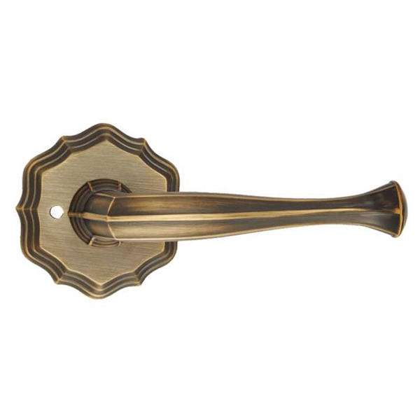 Dubai square rose antique brass classical door handles