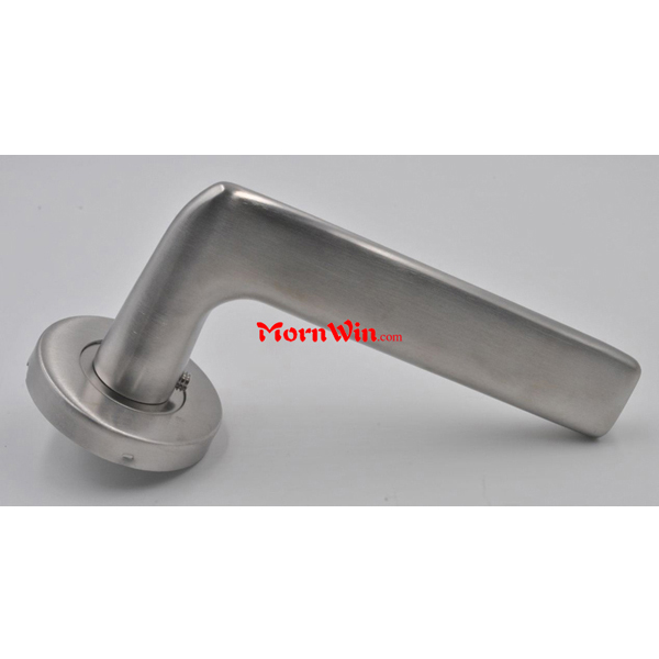 Wholesale right angle shape stainless steel interior door handle on escutcheon