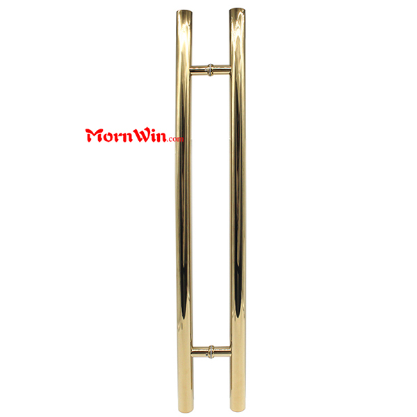 Gold finish stainless steel shower glass door pull handle
