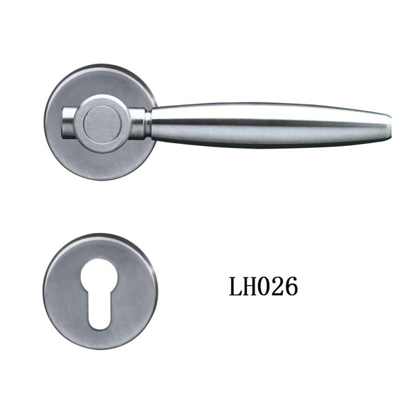 304SS casting handle lock solid door handle with rosette