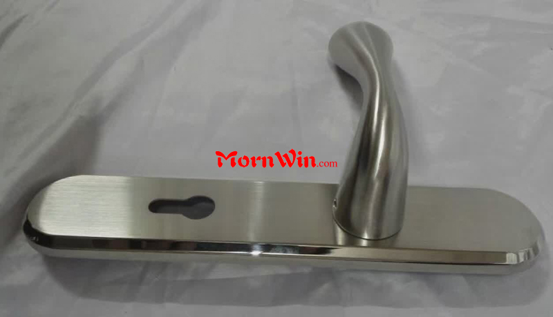 stainless steel door lock handle with plate